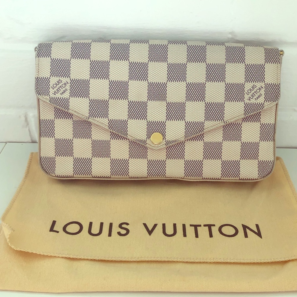 Authentic Louis Vuitton Felicie Pochette Azure
